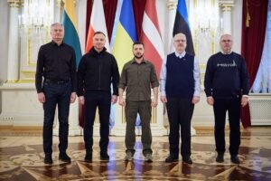 Zelensky and Batics Leaders